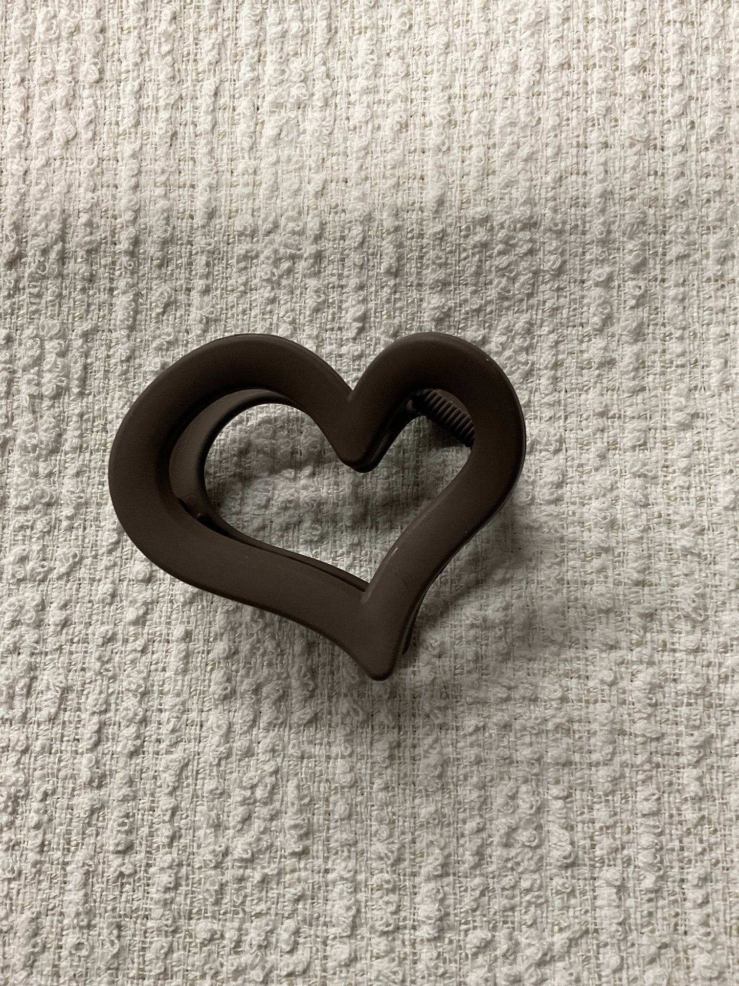 MF Frosted Heart Hair Clips