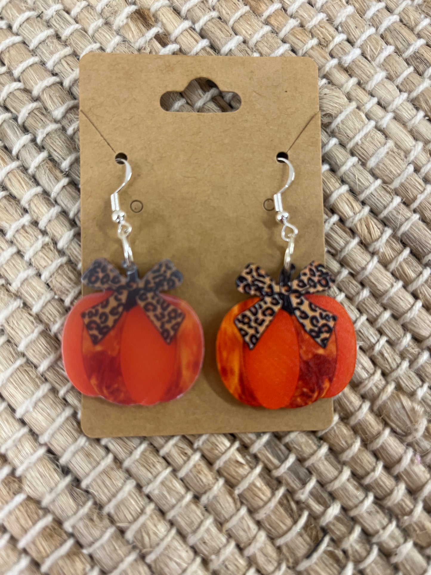 Leopard Pumpkin Earrings