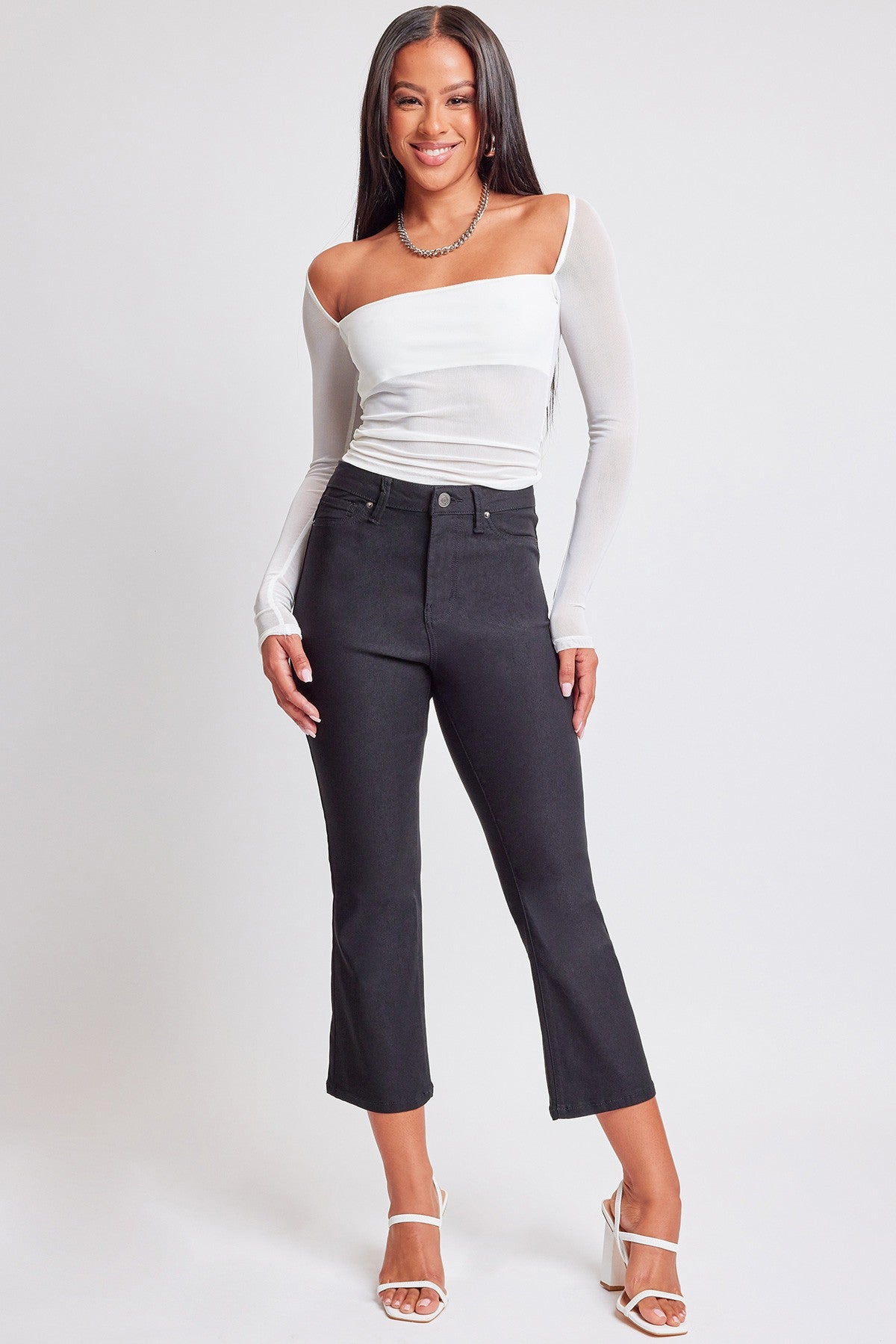 YMI Hyperstretch Cropped Flare Ladies Pants