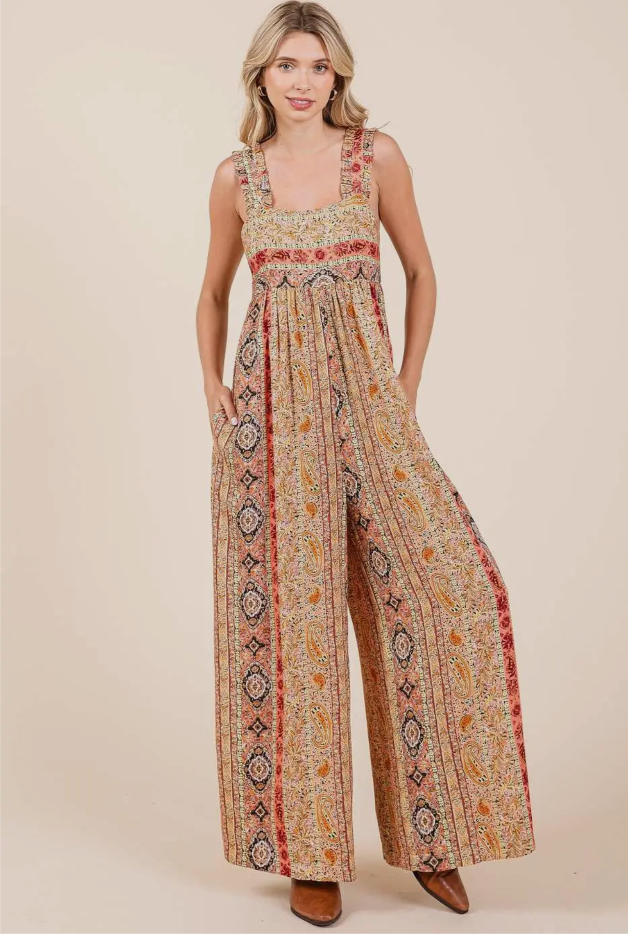 Boho Print Jumpsuit