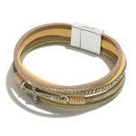 Magnetic Multi Strand Cross Bracelet