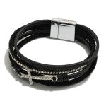 Magnetic Multi Strand Cross Bracelet