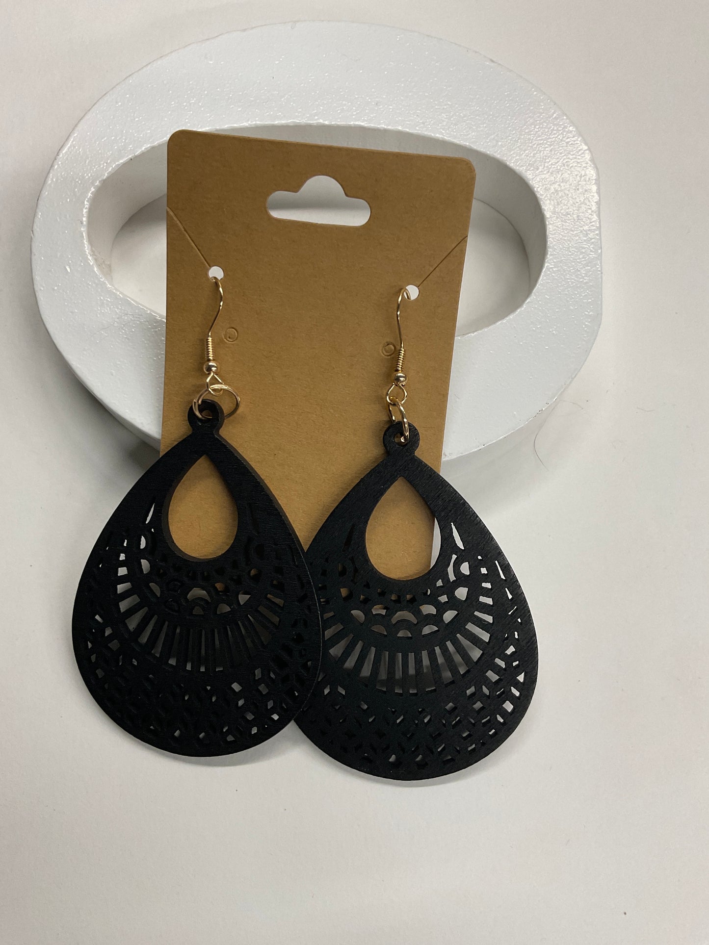 Wooden Boho Dangle Earrings