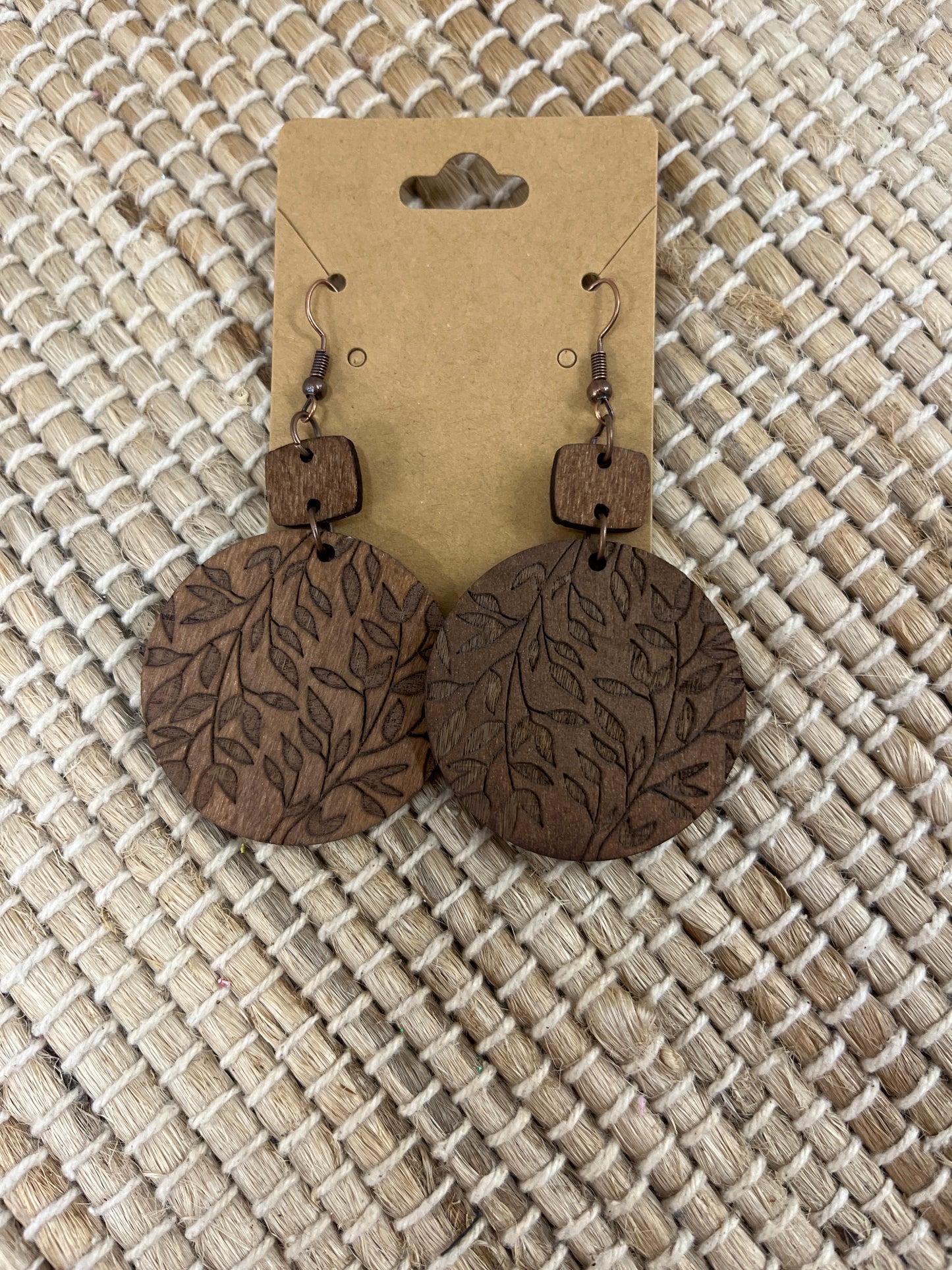 Wooden Vintage Autumn Earrings