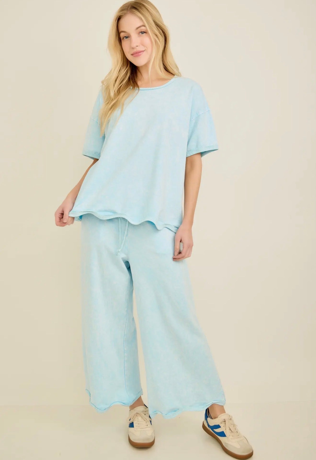 Blue Eyelet J HER Top