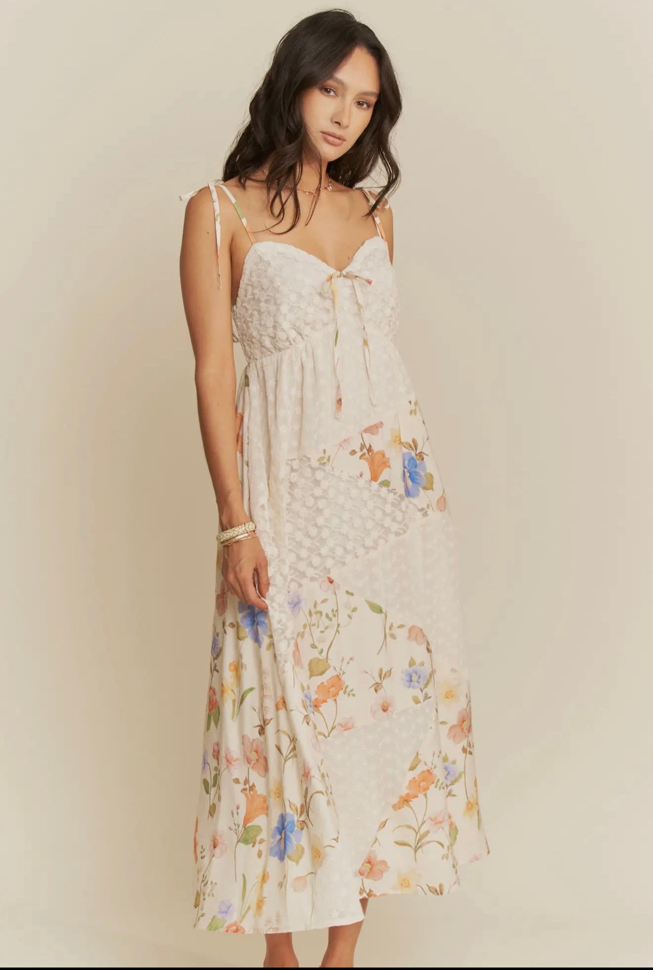 Davi Floral Lace Maxi Slip Ladies Dress