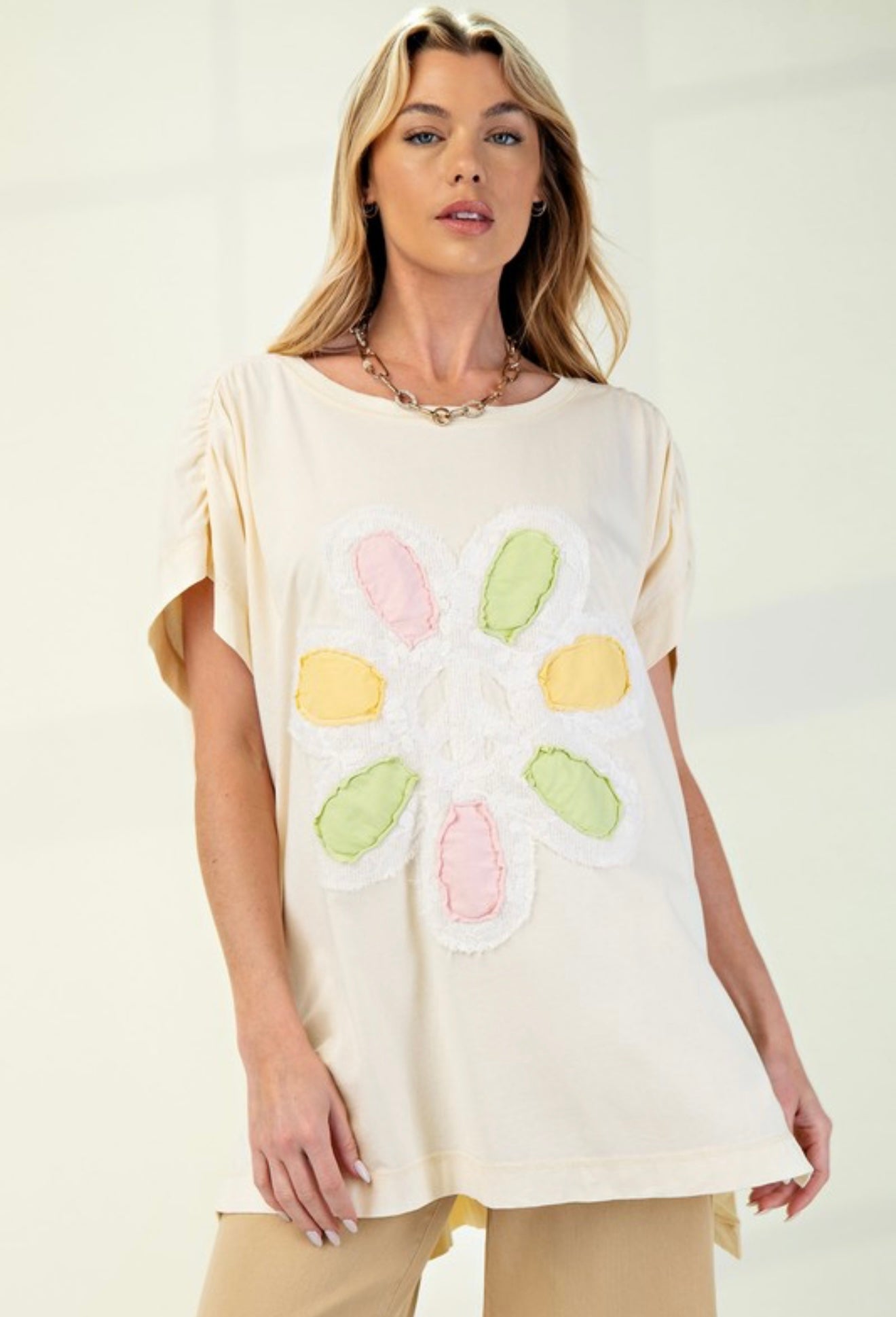 Peach Fuzz Easel Ladies Top