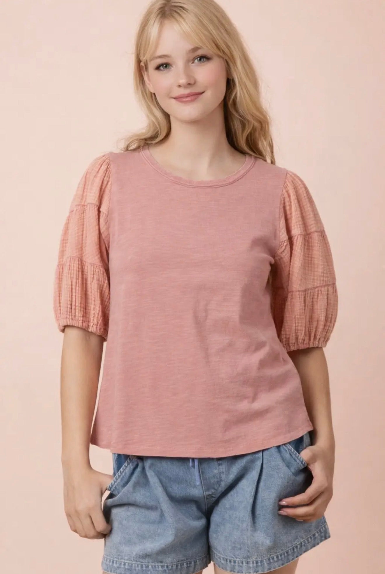 Blush Basic Top