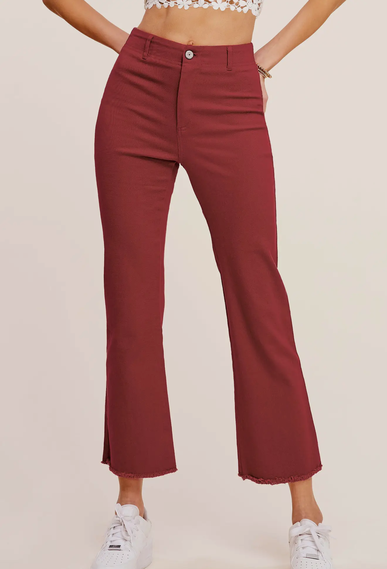 Clay Red Ladies Pants