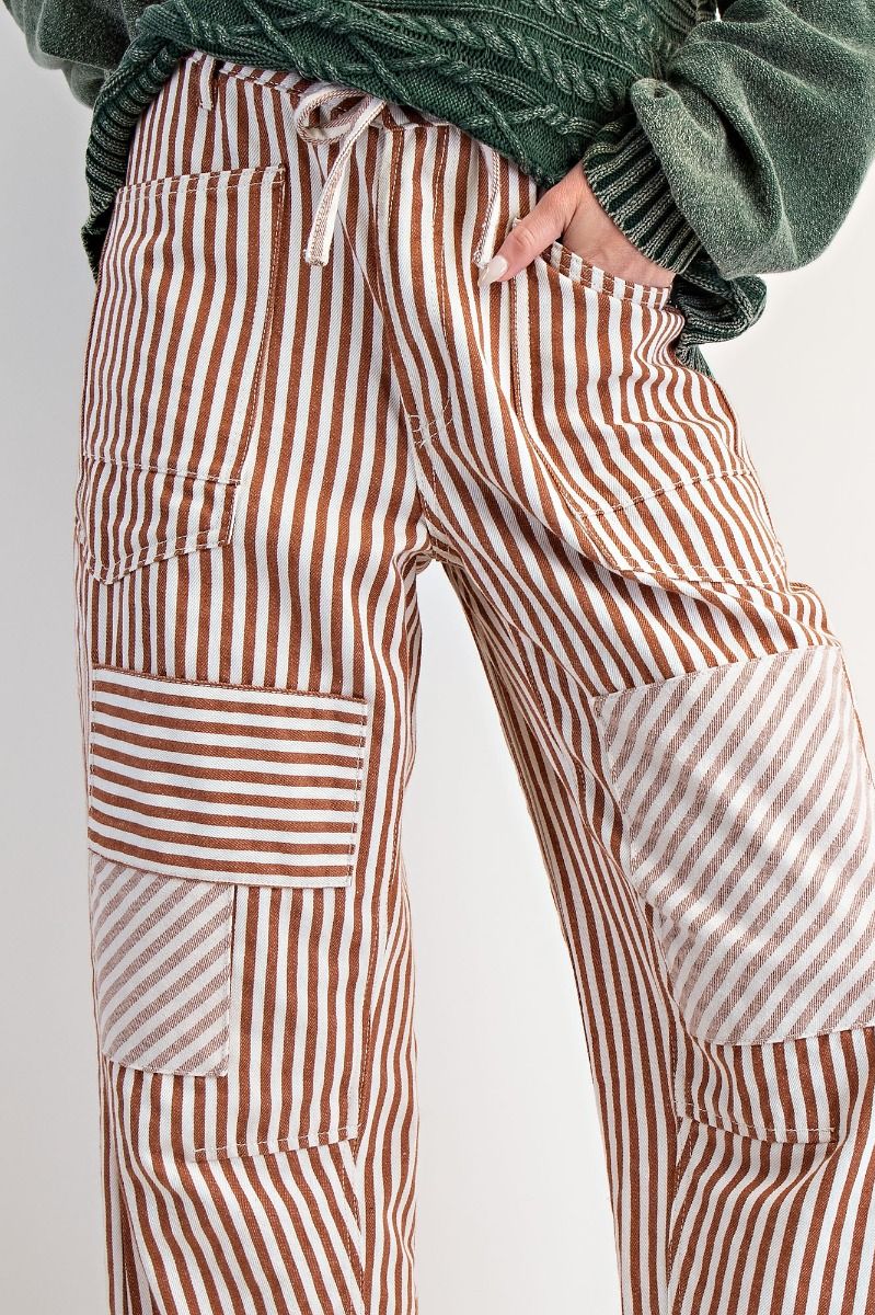 Striped Twill Ladies Pants