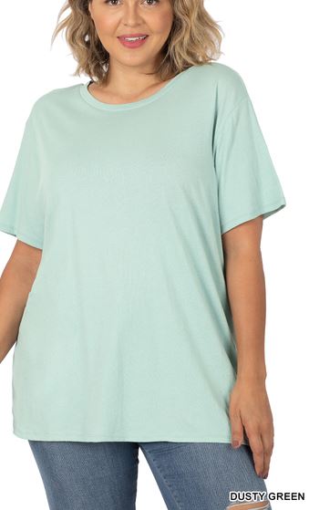 Boyfriend Round Neck Plus Tee