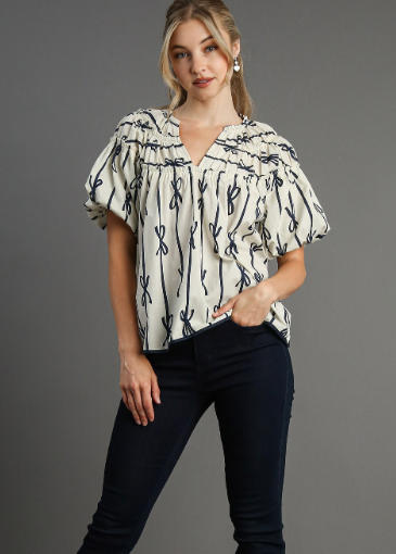 Ribbons & Bows Ladies Top