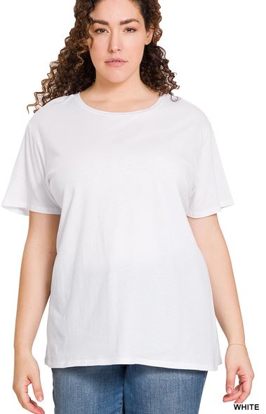 Boyfriend Round Neck Plus Tee