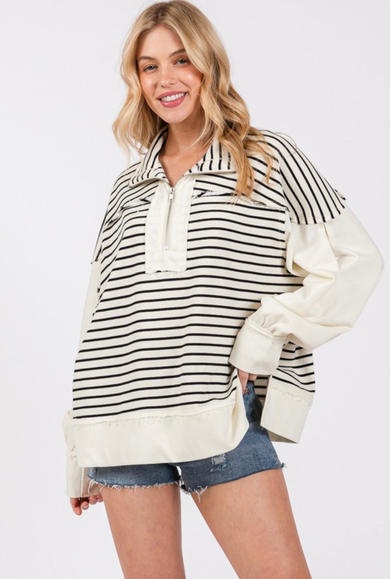 Striped pull over