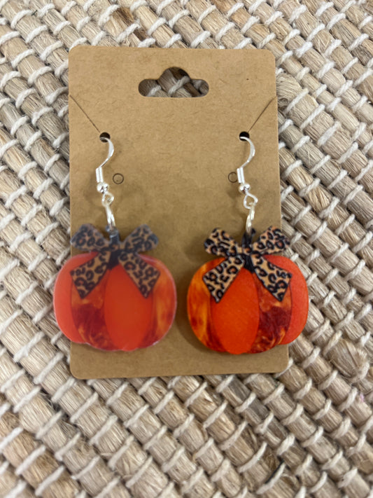 Leopard Pumpkin Earrings