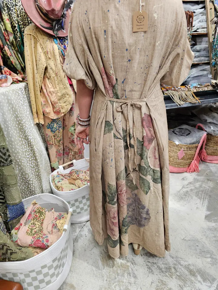 Rare Bird Linen Rose Dress