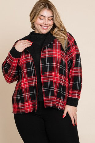 Buffalo Plaid Shacket Plus