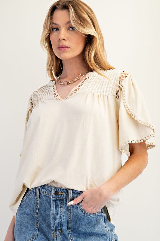 Oatmeal Me Tulip Ladies Top