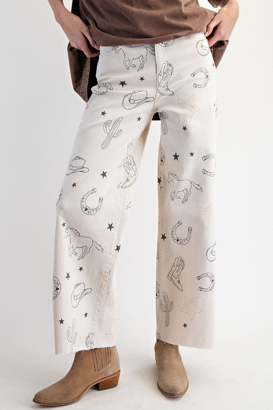 Western Vibe Twill Ladies Pants