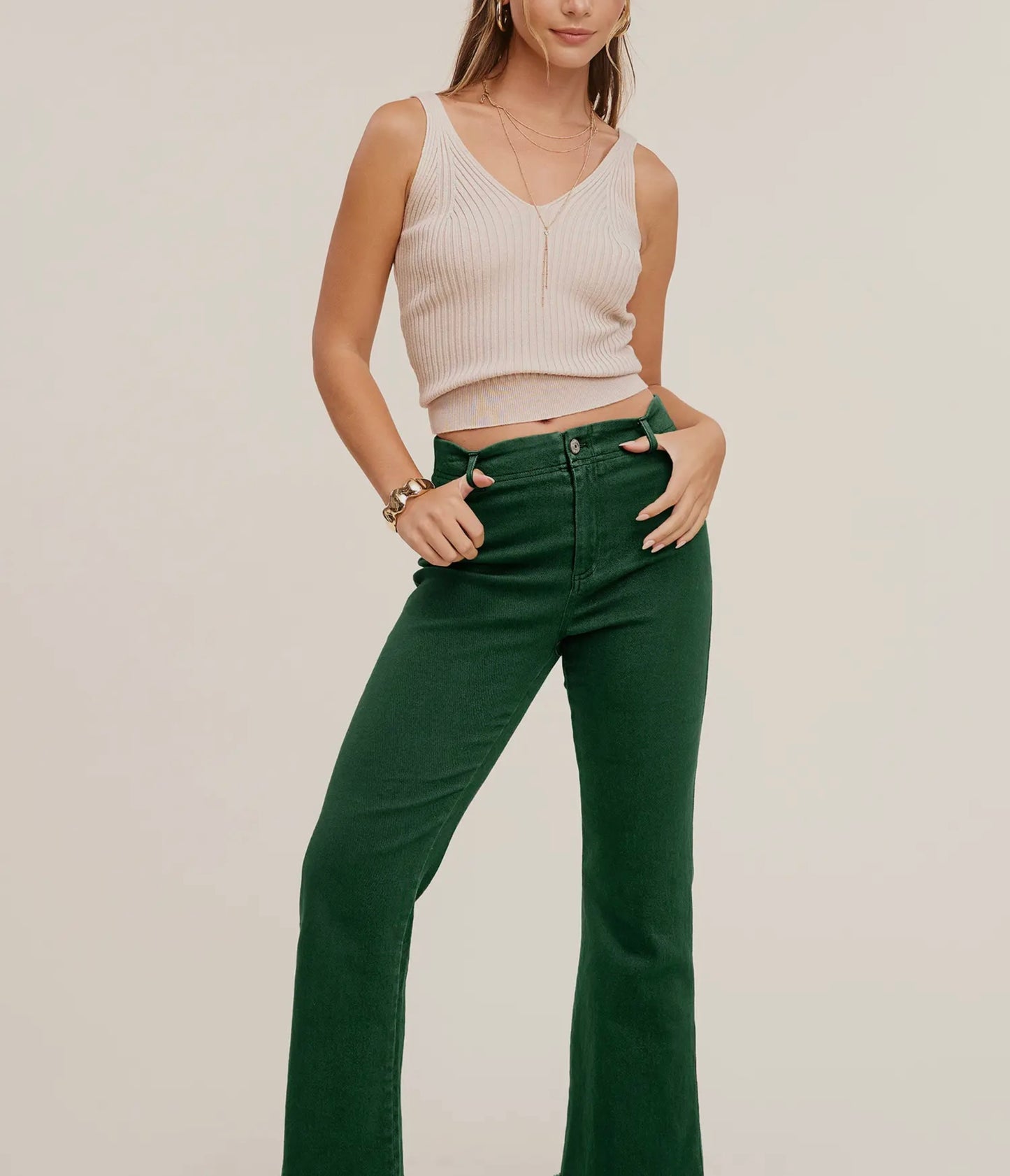 Stretchy Kelly Green Jeans