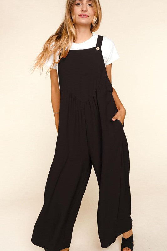 Black Comfy Jumpsuit Plus