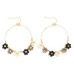 Drop Beaded Flower Earring
