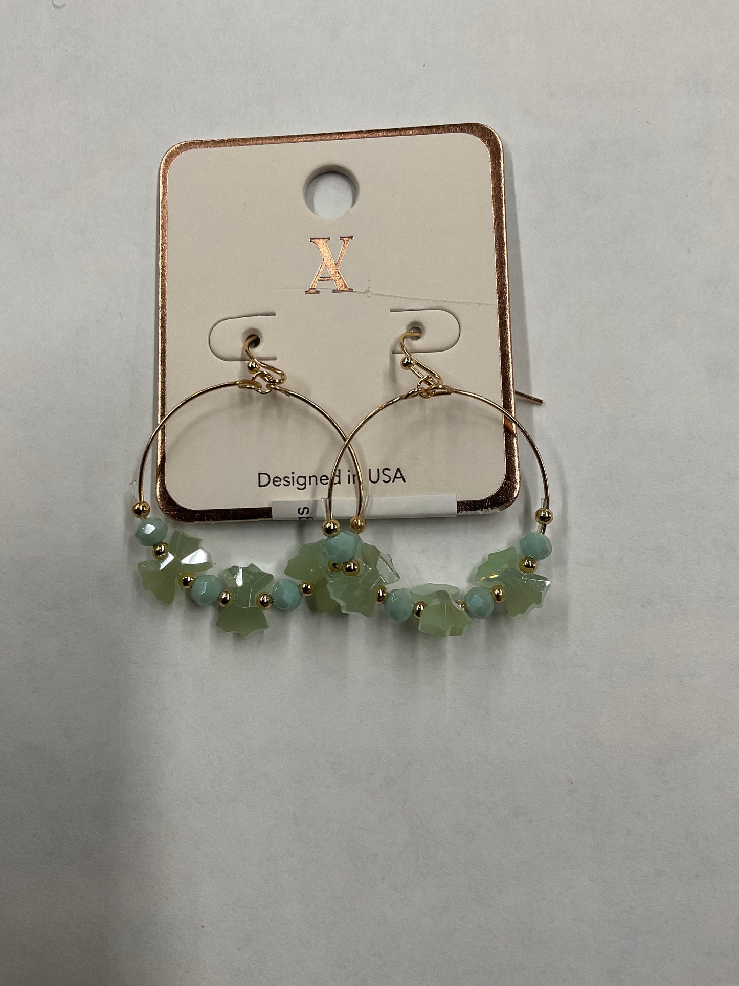 Bows & Beads Light Green Earrings