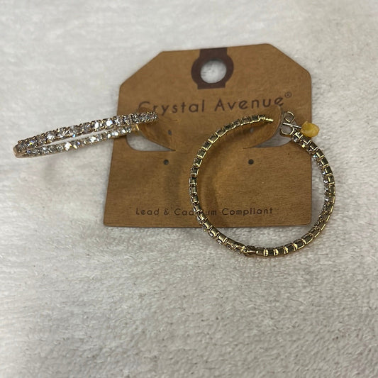 Gold Bling Hoop Earring