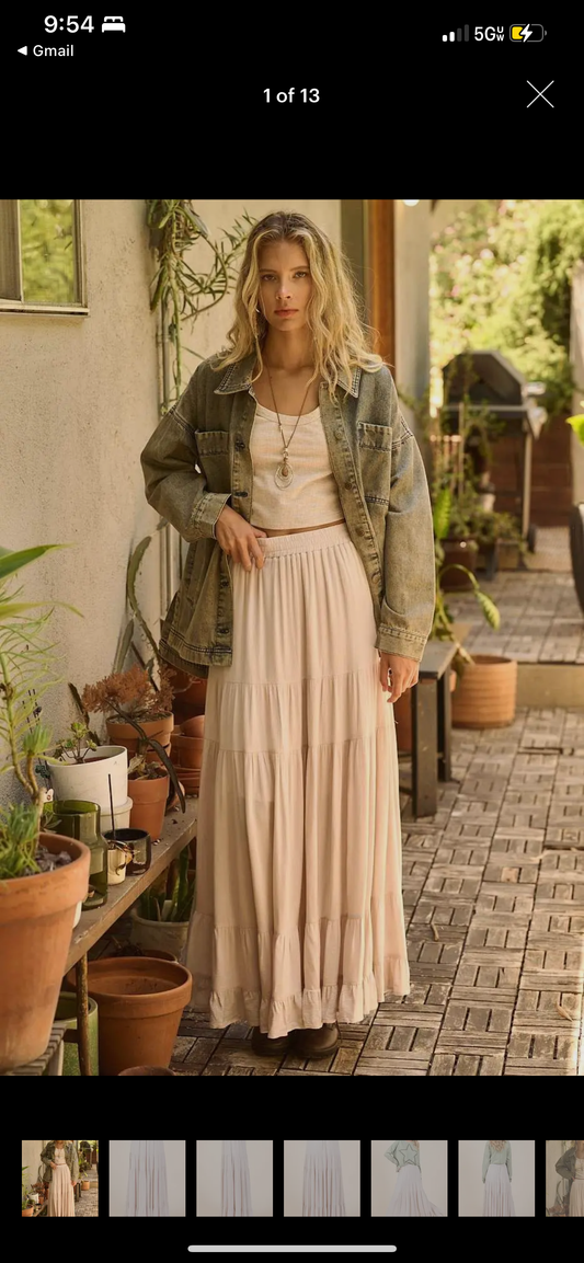 Natural Maxi Skirt