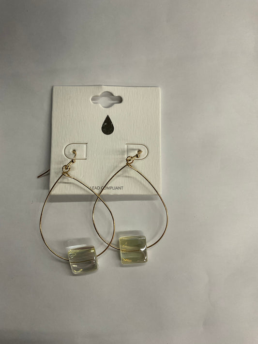 Ice Cube Gold Earrings