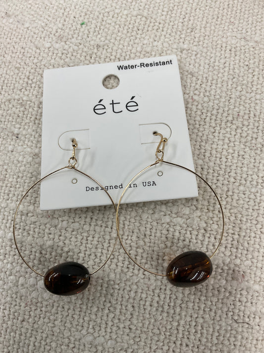 Tiger Eye Hoop Earrings