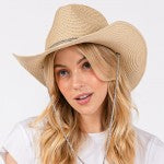 MF Straw Cowboy W/Chin Strap