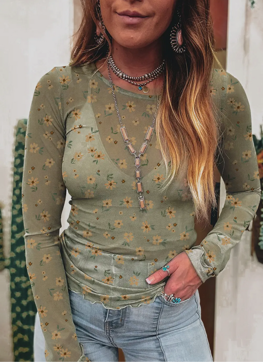 Floral Sheer Top