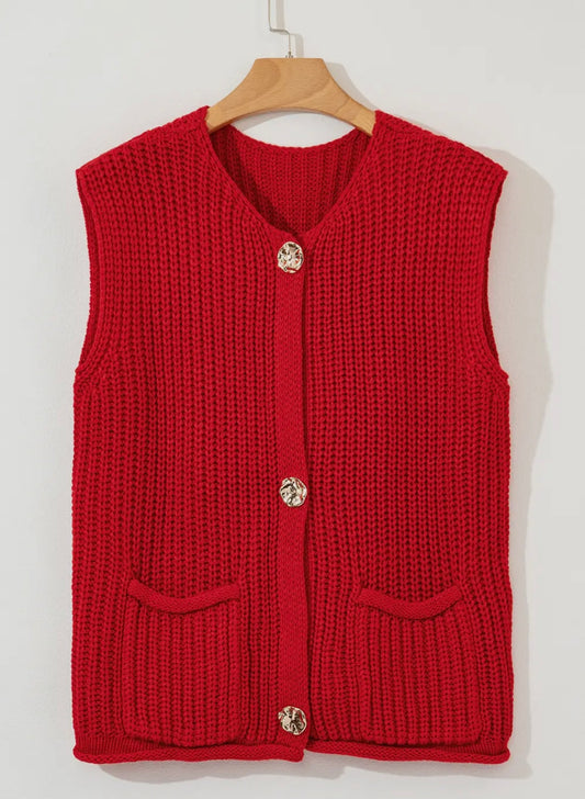 Red Sweater vest