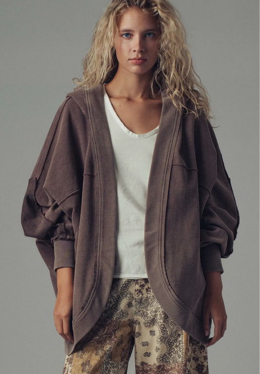 Waffle Knit Cardigan