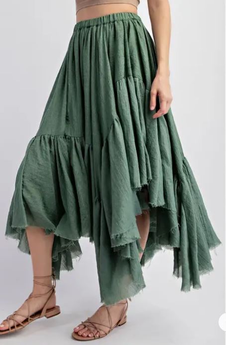 Asymmetrical Uneven Ladies Skirt