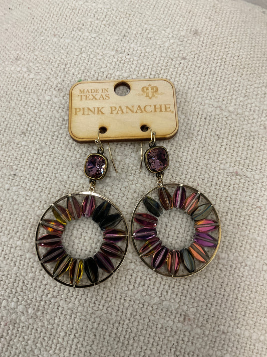 Pink Panache Iridescent Pinwheel Earrings