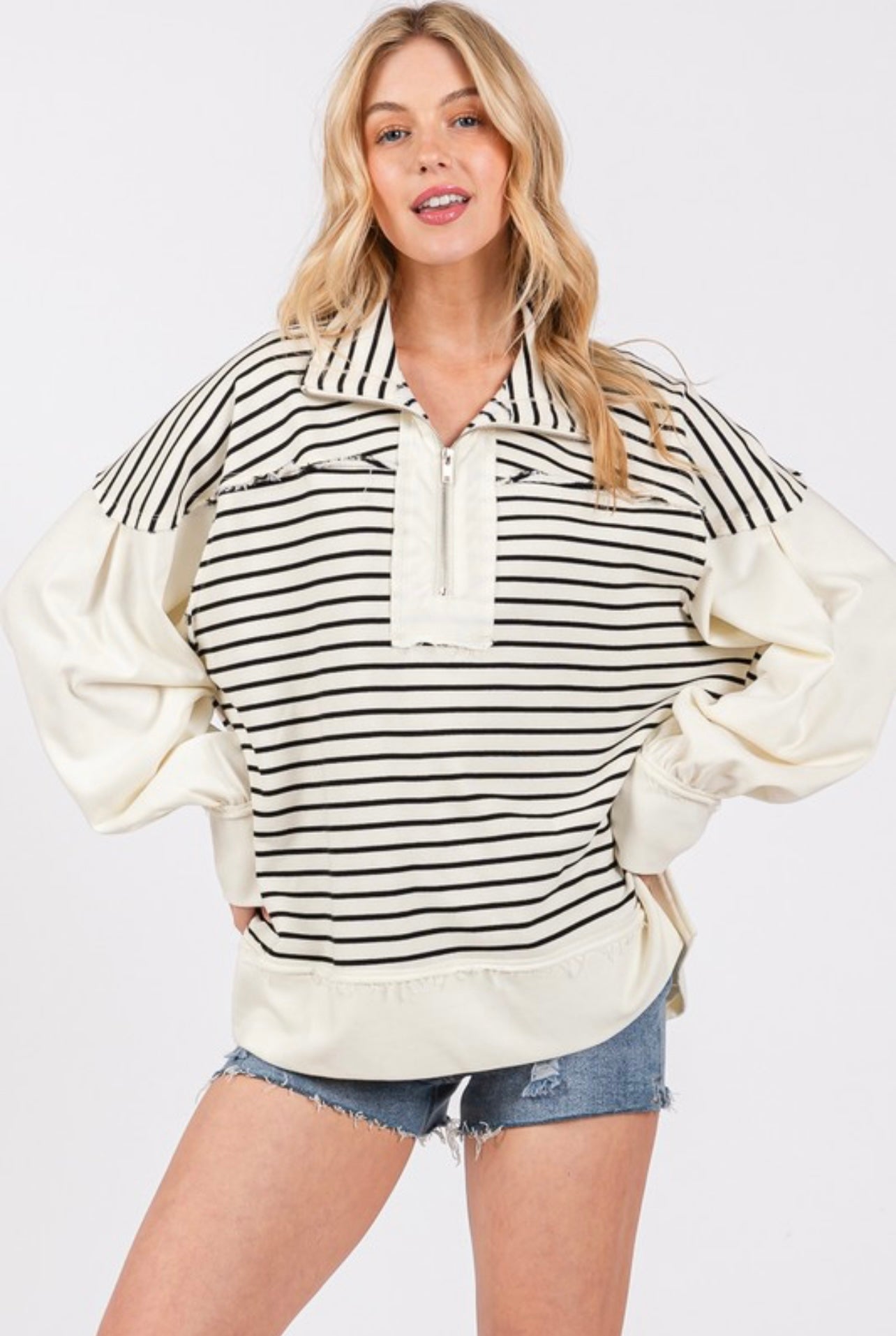 Striped pull over