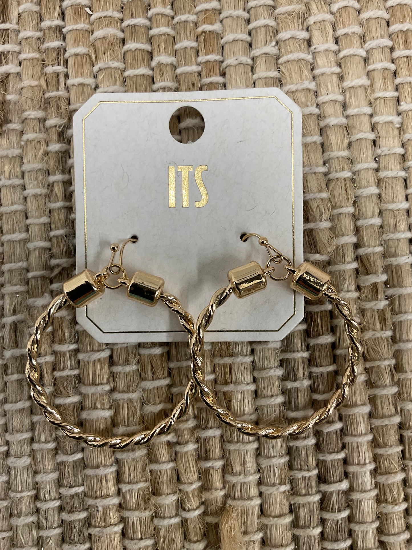 Vine Solid Circle Earrings