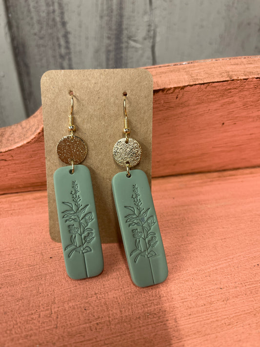 Floral Sage Earrings