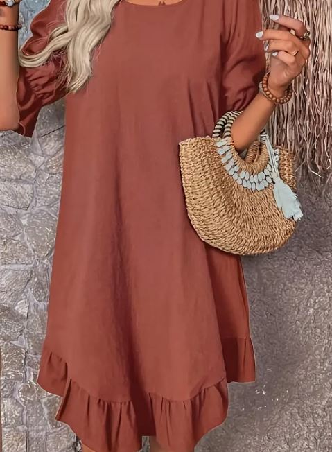 Camel Me Flare Ladies Dress