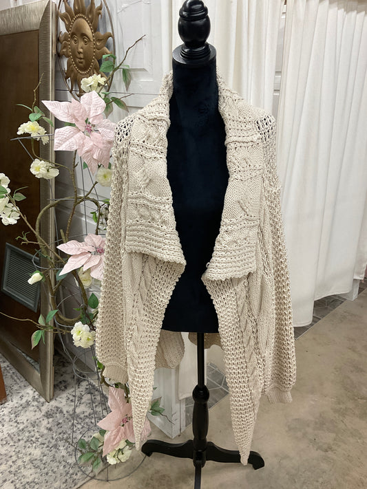 Cream POL Cable Sweater Cardigan