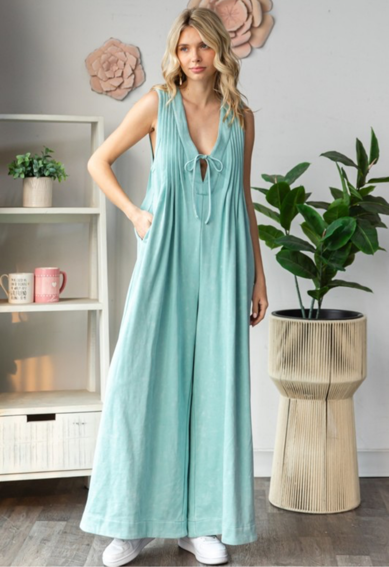 Teal Green Jumpsuit Ladies