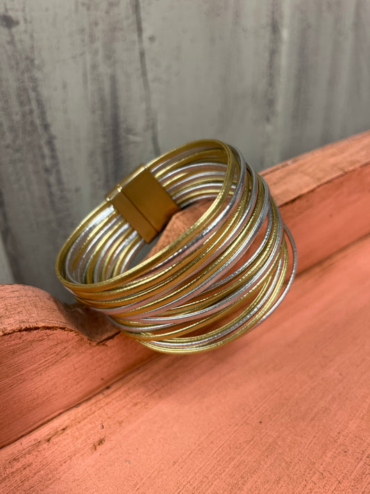 Gold & Silver Magnetic Bracelet