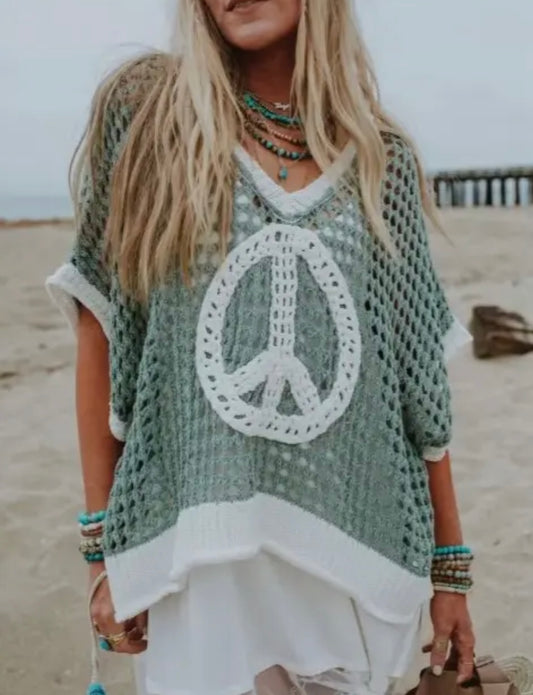 Knit Peace Top