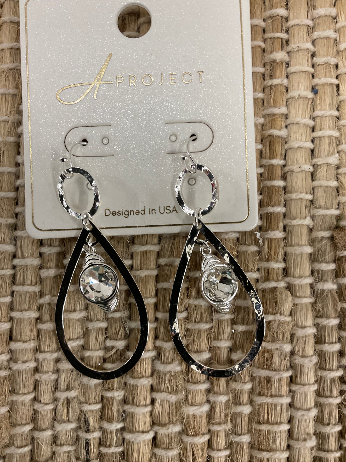 Fancy Hammered Teardrop Earrings