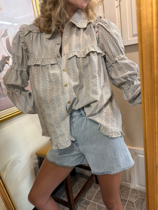 Striped Textured Top