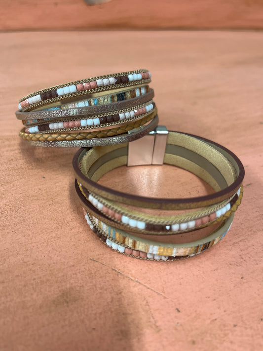 Bohemia Leather Magnetic Bracelet