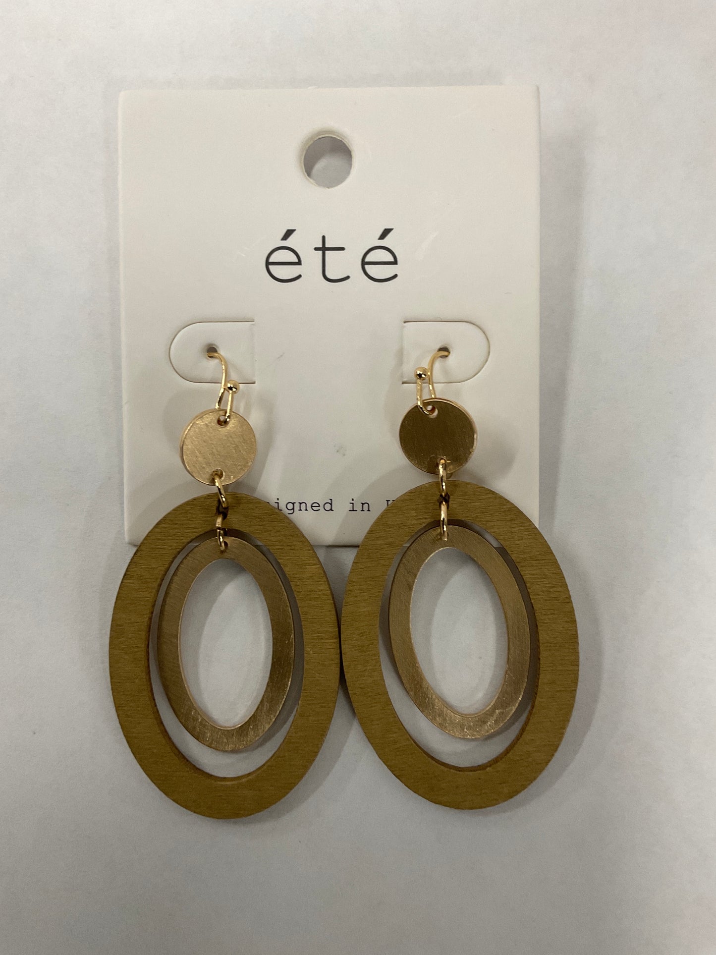 Teardrop Wooden Earrings