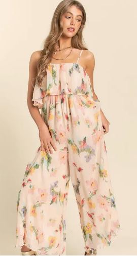 Flower Sleeveless Romper